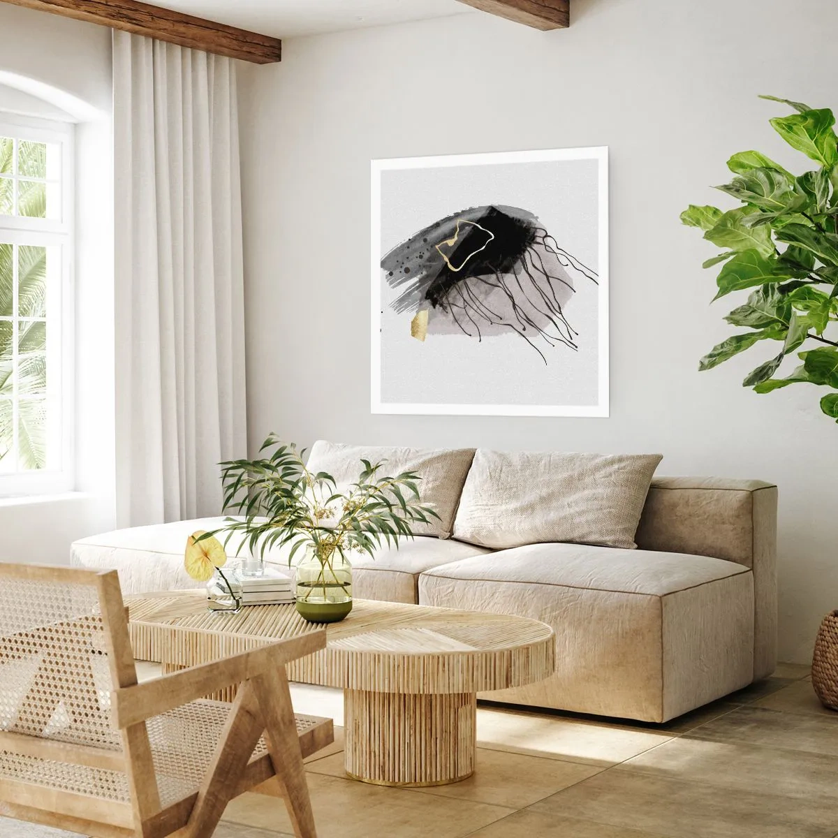 Poster - In Schwarz und Gold - 50x50 cm