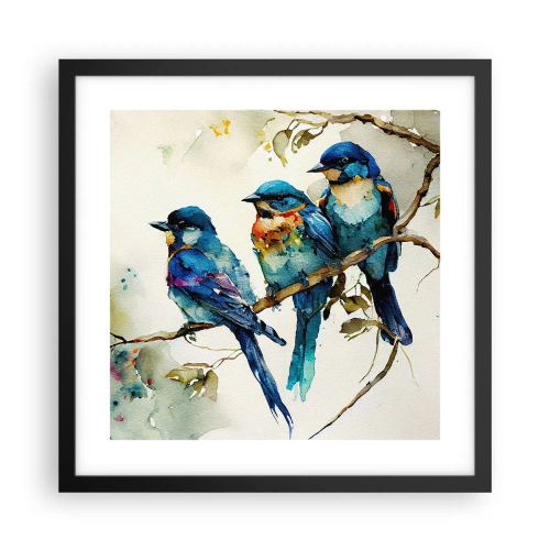 Poster in einem schwarzem Rahmen - War er beleidigt? - 40x40 cm