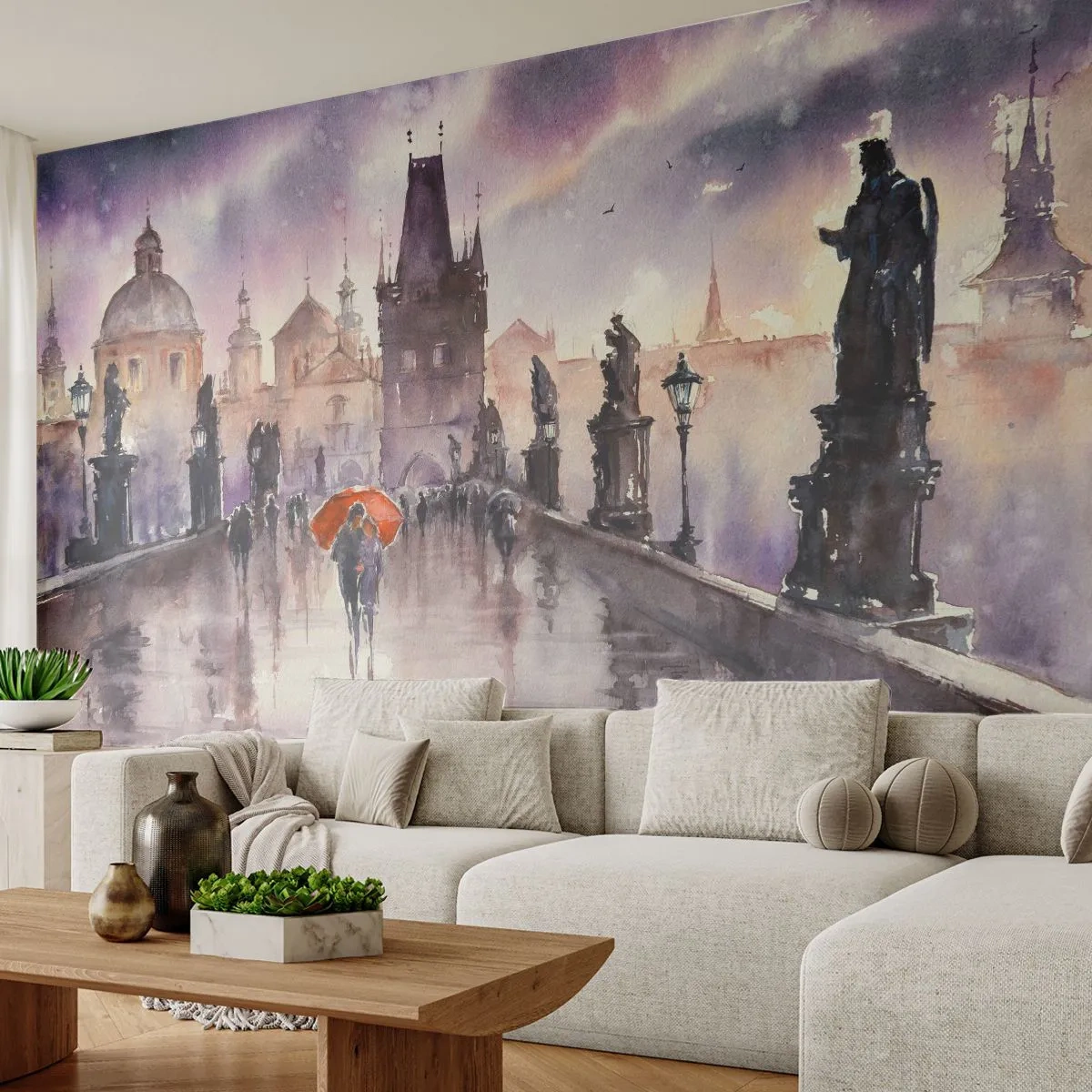 Fototapete Standard Eco - Leute verändern sich nicht - Brücke, Landschaft, Klassisch - 400x280 cm