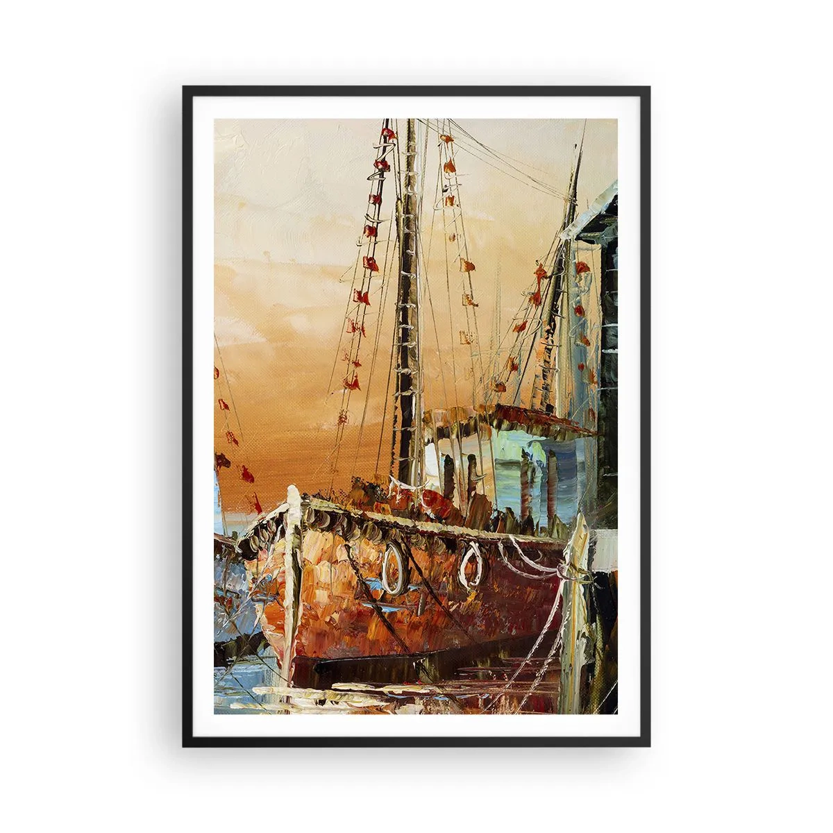 Poster in einem schwarzem Rahmen - Friedliche Rückkehr - 70x100 cm