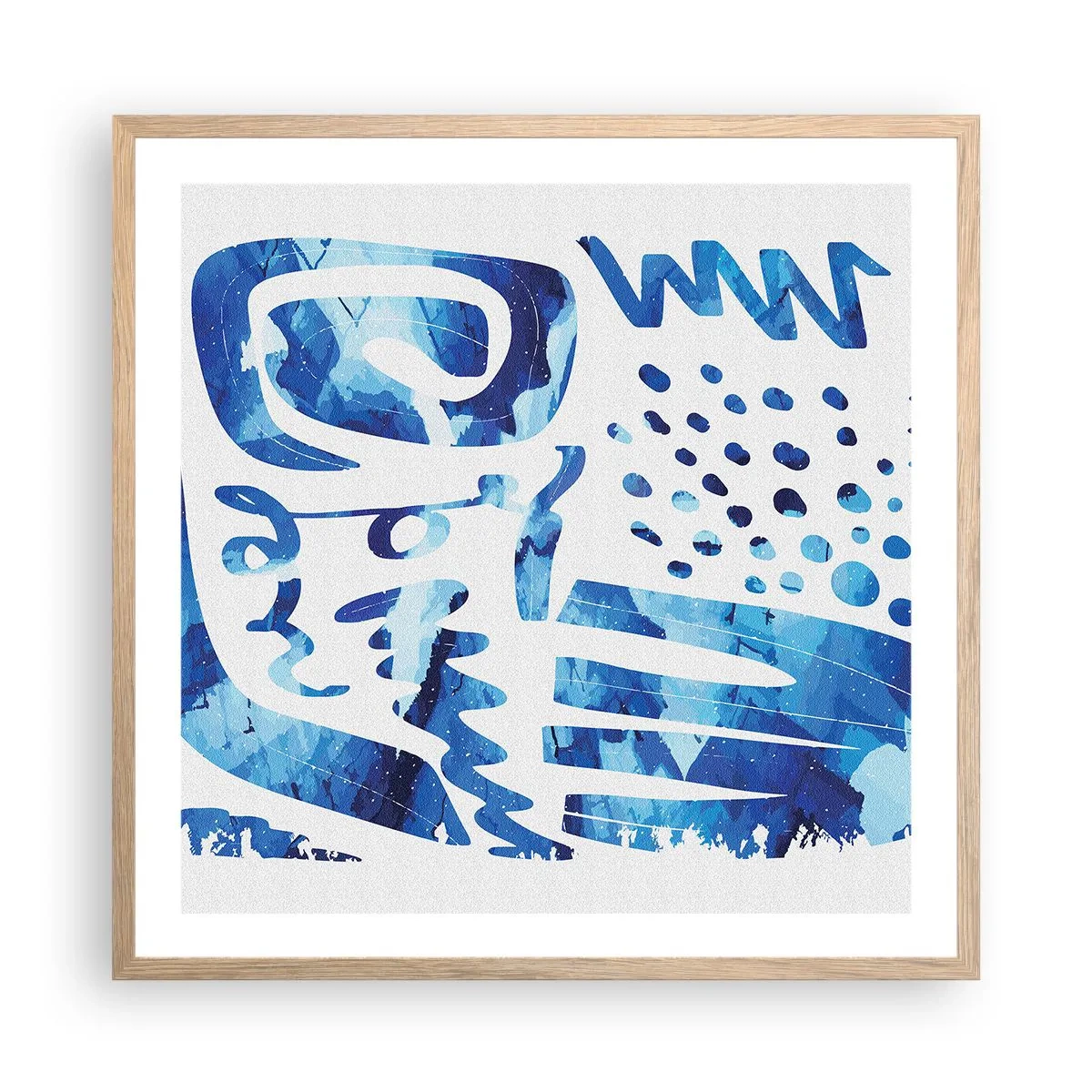 Poster in einem Rahmen aus heller Eiche - Zurück zu den Wurzeln - 60x60 cm