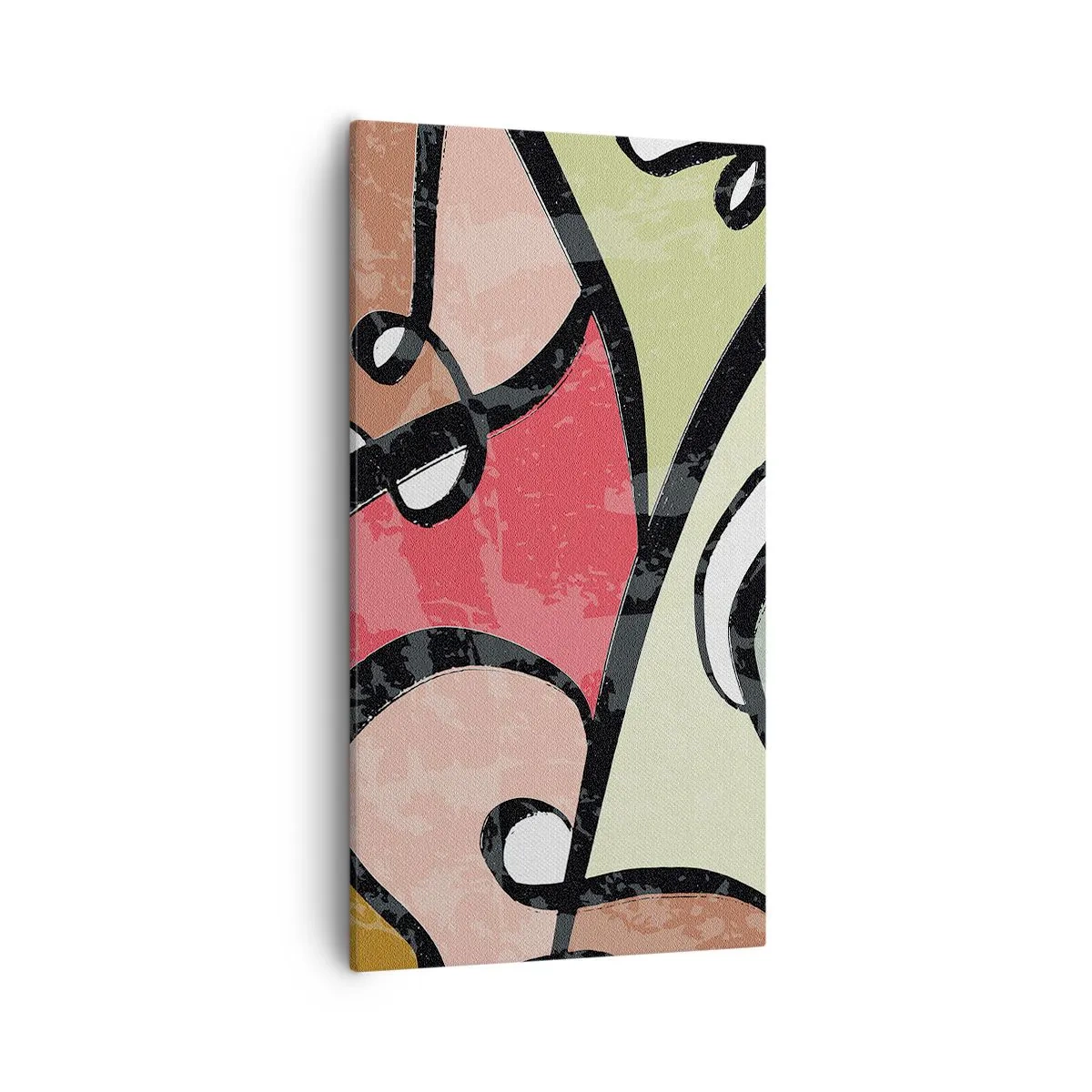 Bild auf Leinwand - Leinwandbild - Pirouetten unter Farben - 55x100 cm