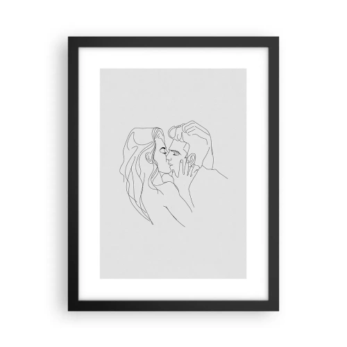 Poster in einem schwarzem Rahmen - Dieselbe Linie - 30x40 cm