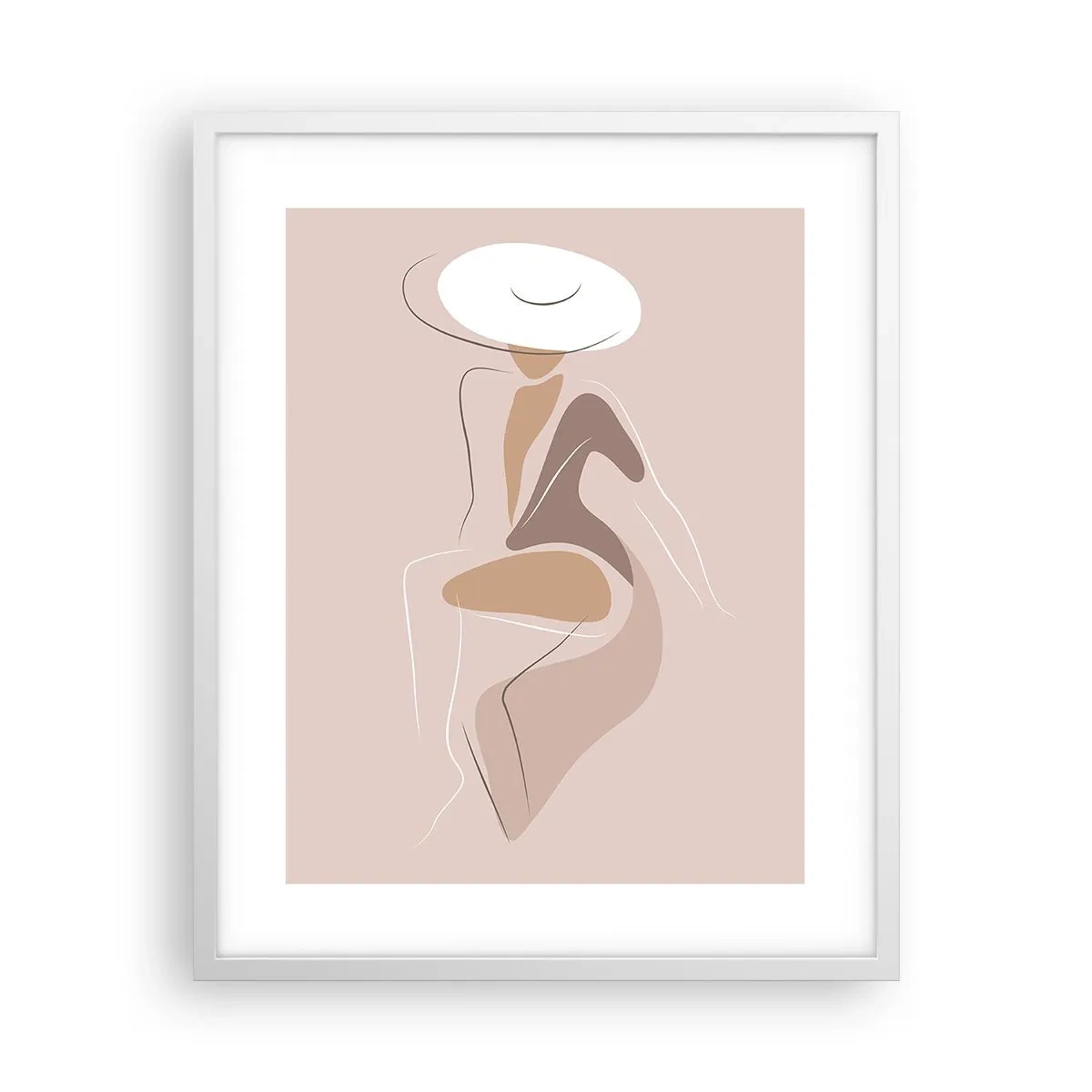 Poster in einem weißen Rahmen - Eine Dame sein - 40x50 cm