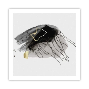 Poster - In Schwarz und Gold - 60x60 cm