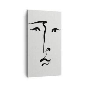 Bild auf Leinwand - Leinwandbild - Porträt mit einer Zeile - 45x80 cm