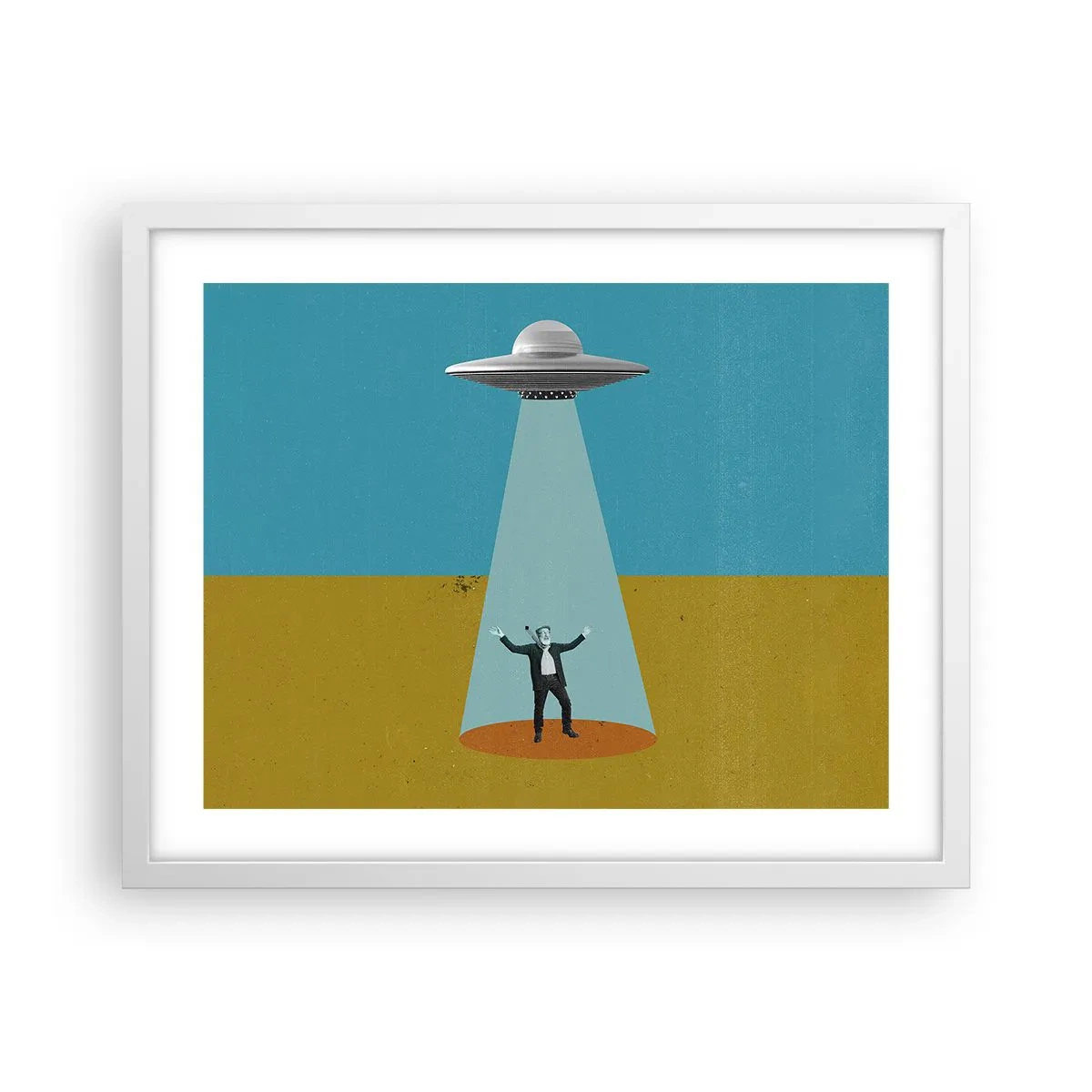 Poster in einem weißen Rahmen - Nahe Begegnung - 50x40 cm