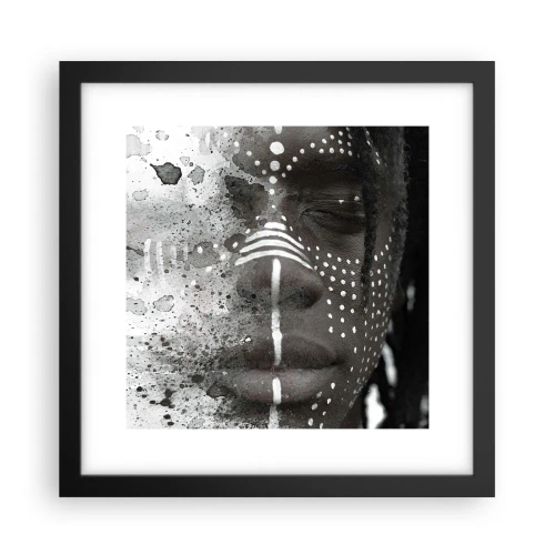 Poster in einem schwarzem Rahmen - Entdecke den Urgeist - 30x30 cm