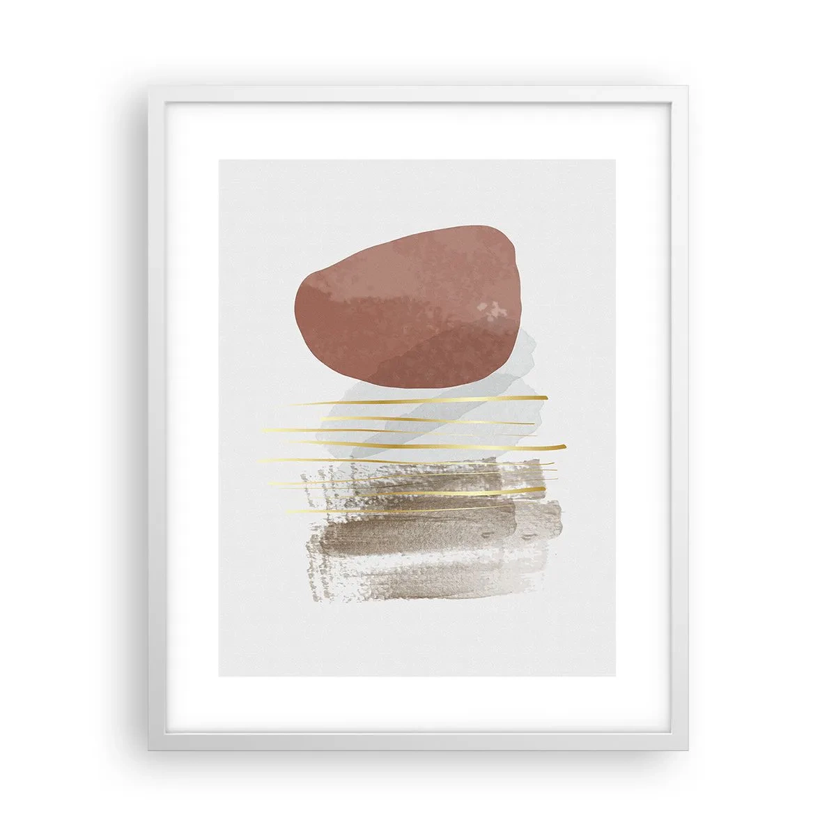 Poster in einem weißen Rahmen - Abstrakte Kolonnade - 40x50 cm