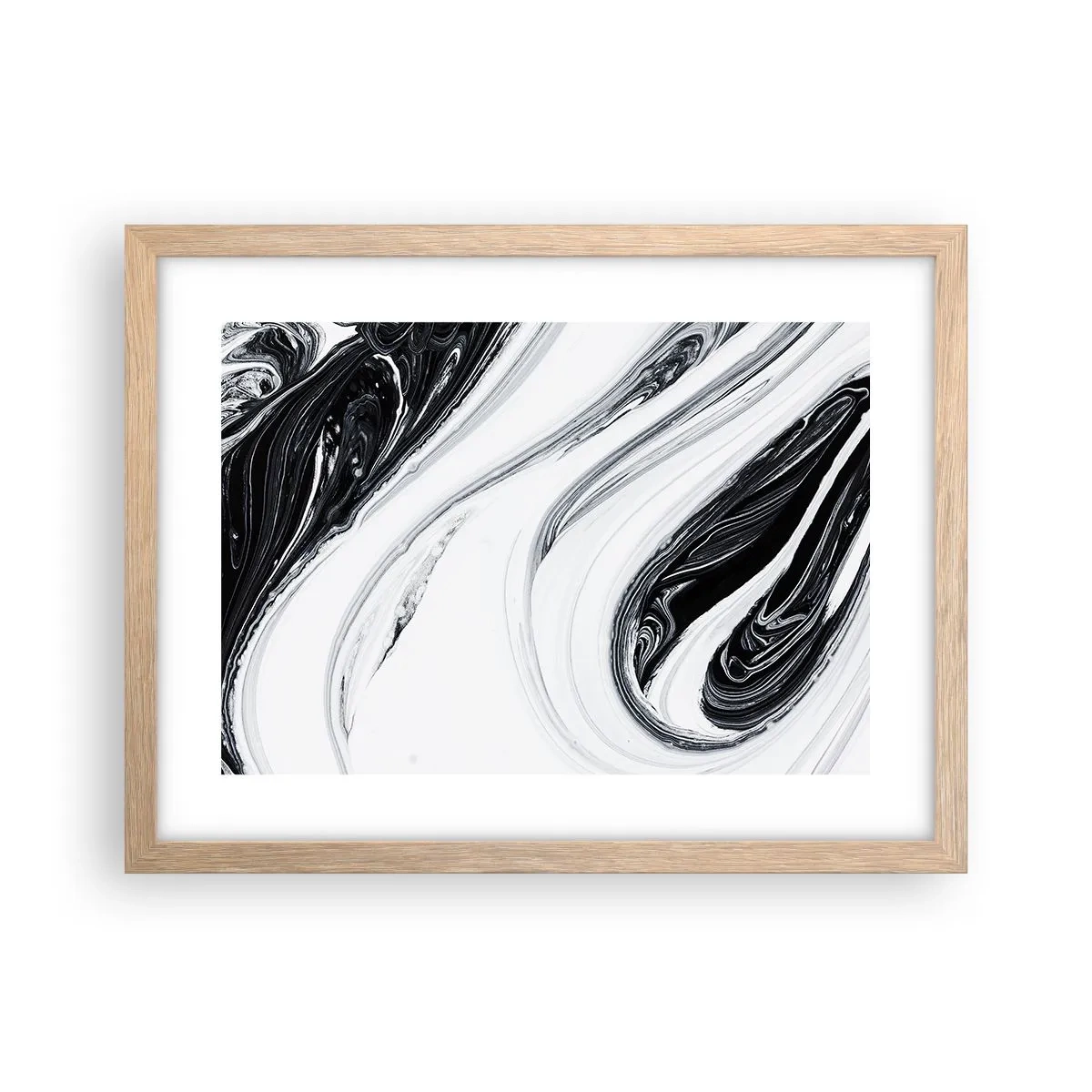 Poster in einem Rahmen aus heller Eiche - Kombination aus Gegensätzen - 40x30 cm