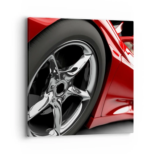 Bild auf Leinwand - Leinwandbild - Für Schnelligkeit gebaut - 40x40 cm