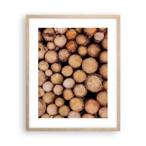 Poster in einem Rahmen aus heller Eiche - Ein neuer Anfang - 40x50 cm