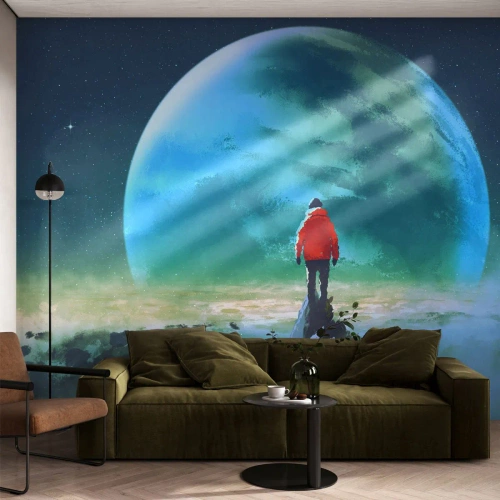 Fototapete Standard Eco - Entdecker des neuen Landes - Abstraktion, Fantasie, Planet Erde - 350x256 cm