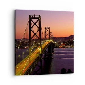 Bild auf Leinwand - Leinwandbild - Violetter Abend - 30x30 cm