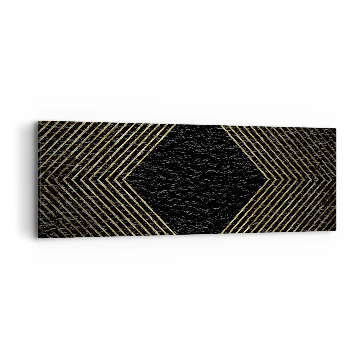 Bild auf Leinwand - Leinwandbild - Geometrie im glamourösen Stil - 90x30 cm
