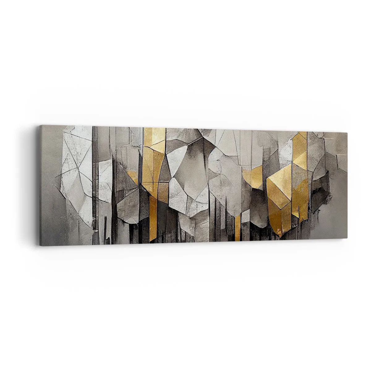 Bild auf Leinwand - Leinwandbild - Komposition aus Eis und Licht - 90x30 cm