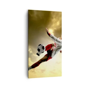 Bild auf Leinwand - Leinwandbild - Fußballhimmel - 55x100 cm