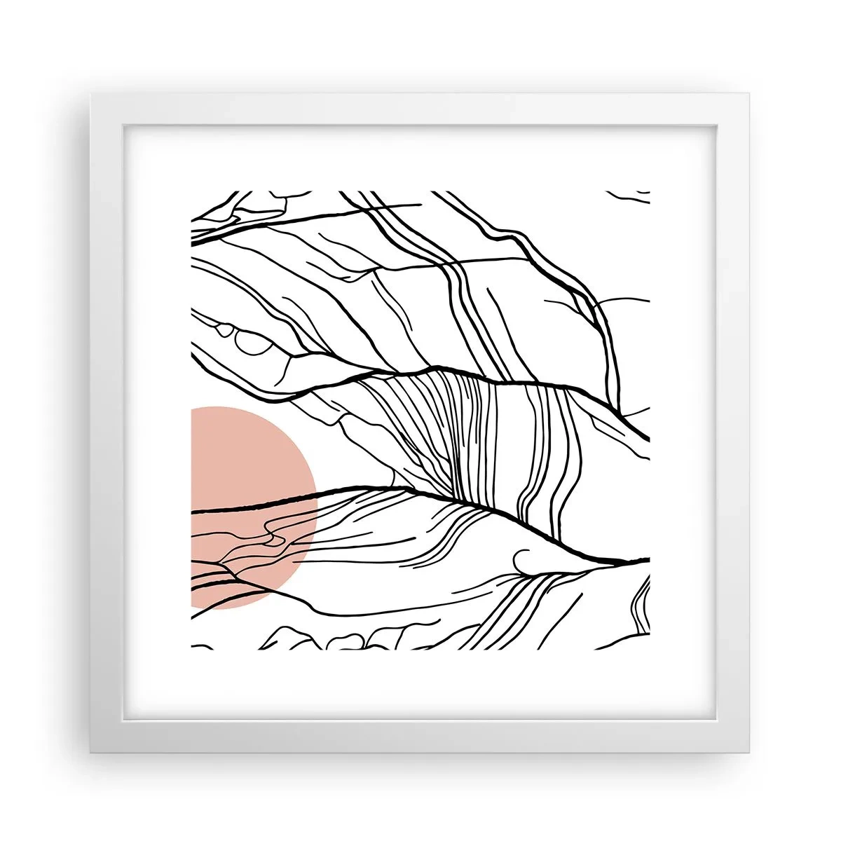 Poster in einem weißen Rahmen - In einem Netz aus Zweigen - 30x30 cm