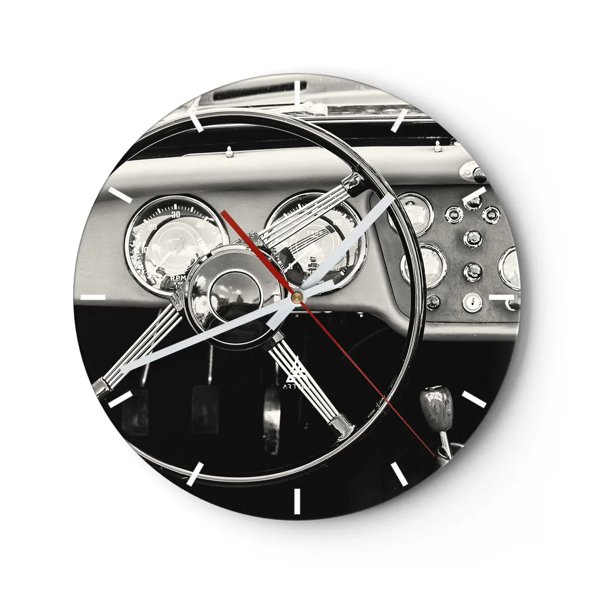 Wanduhr - Glasuhr - Ein Sammlertraum - 40x40 cm