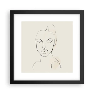 Poster in einem schwarzem Rahmen - Umriss der Sinnlichkeit - 30x30 cm