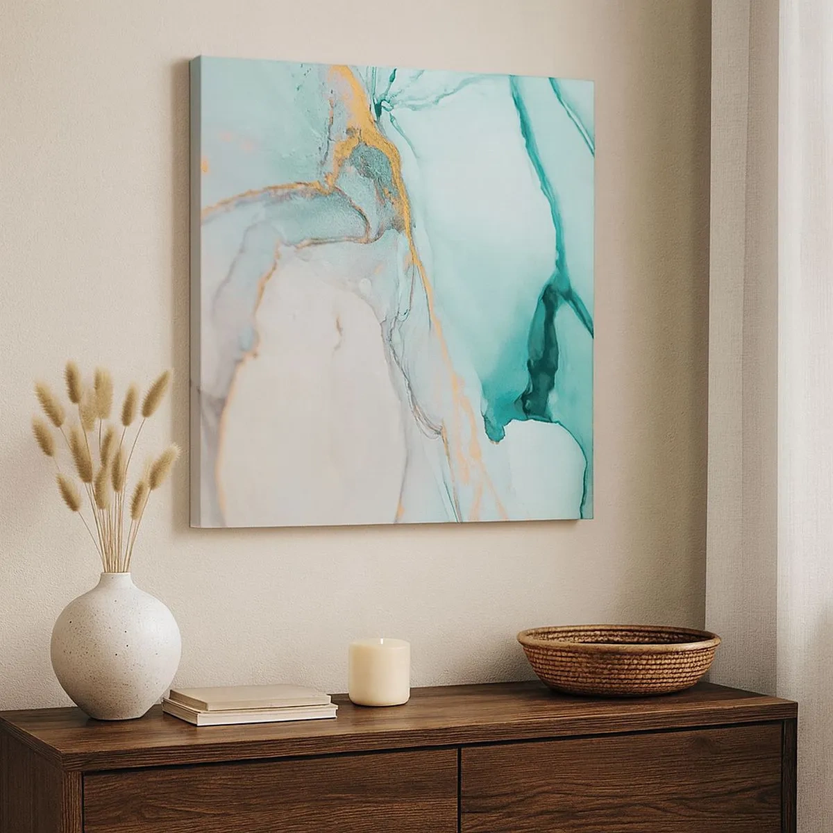 Bild auf Leinwand - Leinwandbild - Ein Tanz der Formen und Farben - 30x30 cm