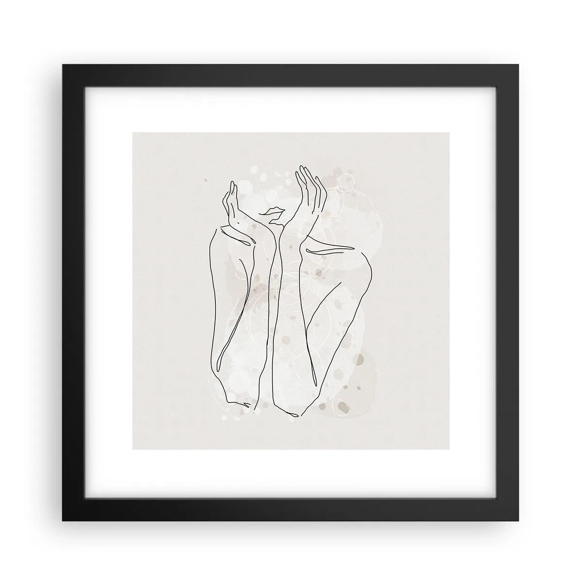 Poster in einem schwarzem Rahmen - Ein träumerischer Moment - 30x30 cm