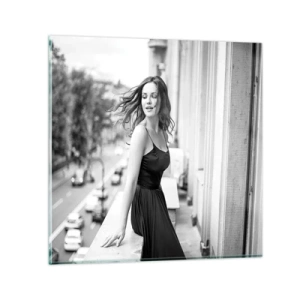 Glasbild - Bild auf glas - Bestimmt ein Pariser - 50x50 cm