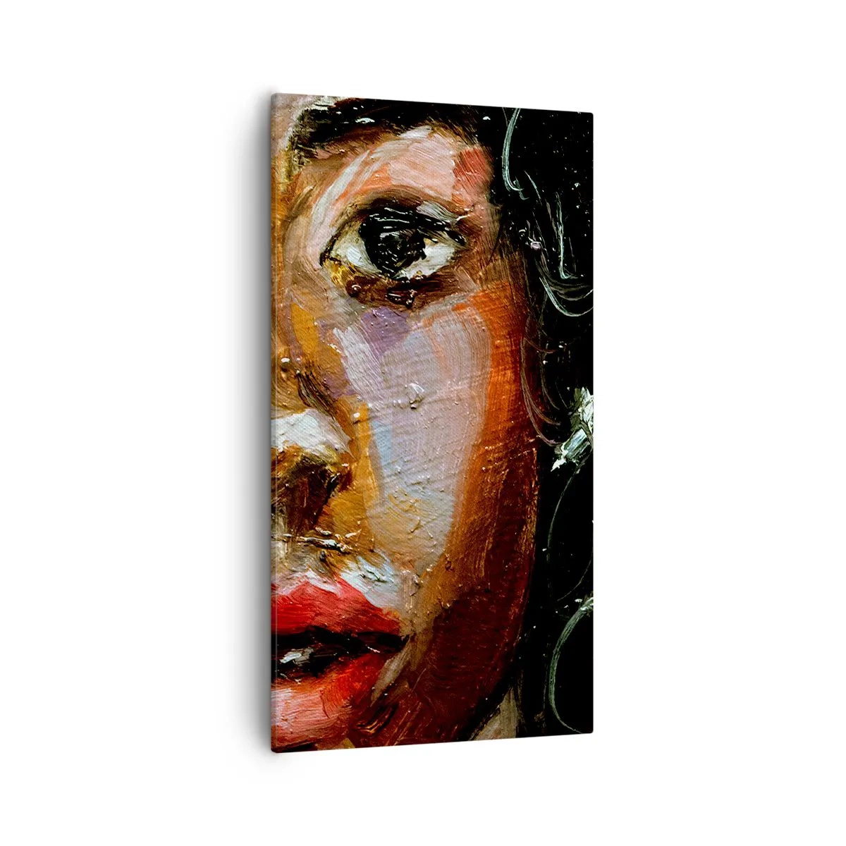 Bild auf Leinwand - Leinwandbild - Schwarz und Glanz - 55x100 cm