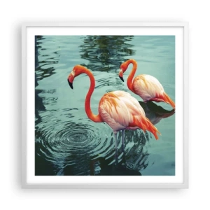 Poster in einem weißen Rahmen - Wir sind jetzt in Mode - 60x60 cm