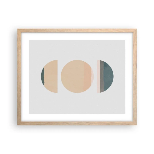 Poster in einem Rahmen aus heller Eiche - Ein Rad hinter dem anderen… - 50x40 cm