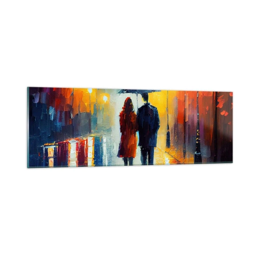 Glasbild - Bild auf glas - Gemeinsam – eine bunte Nacht - 90x30 cm