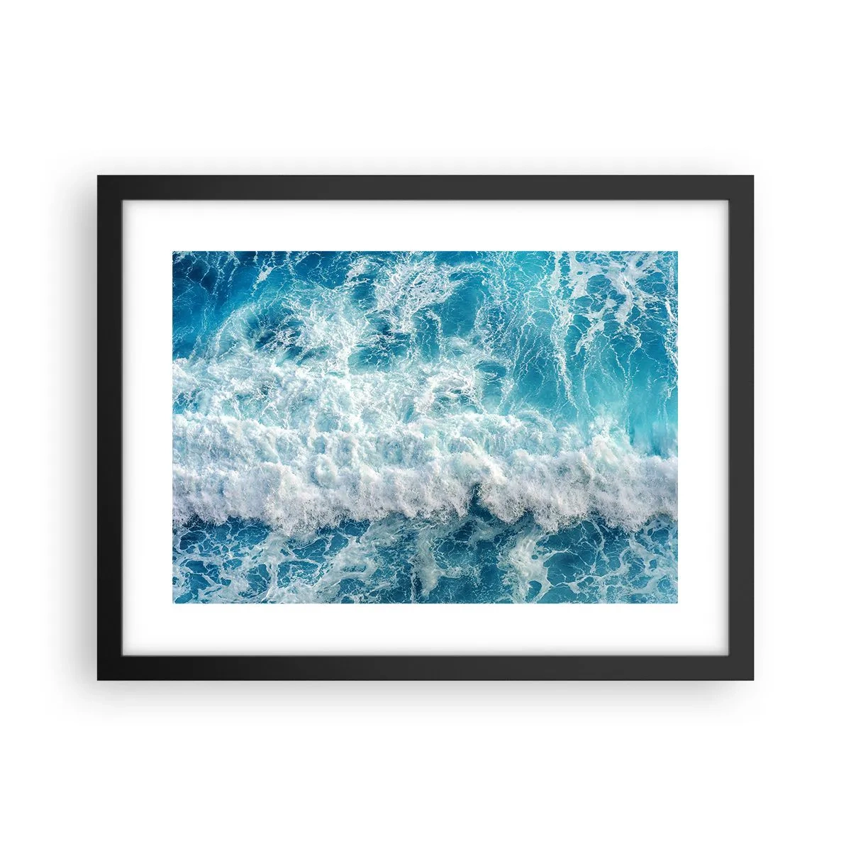 Poster in einem schwarzem Rahmen - Freudig und springend - 40x30 cm