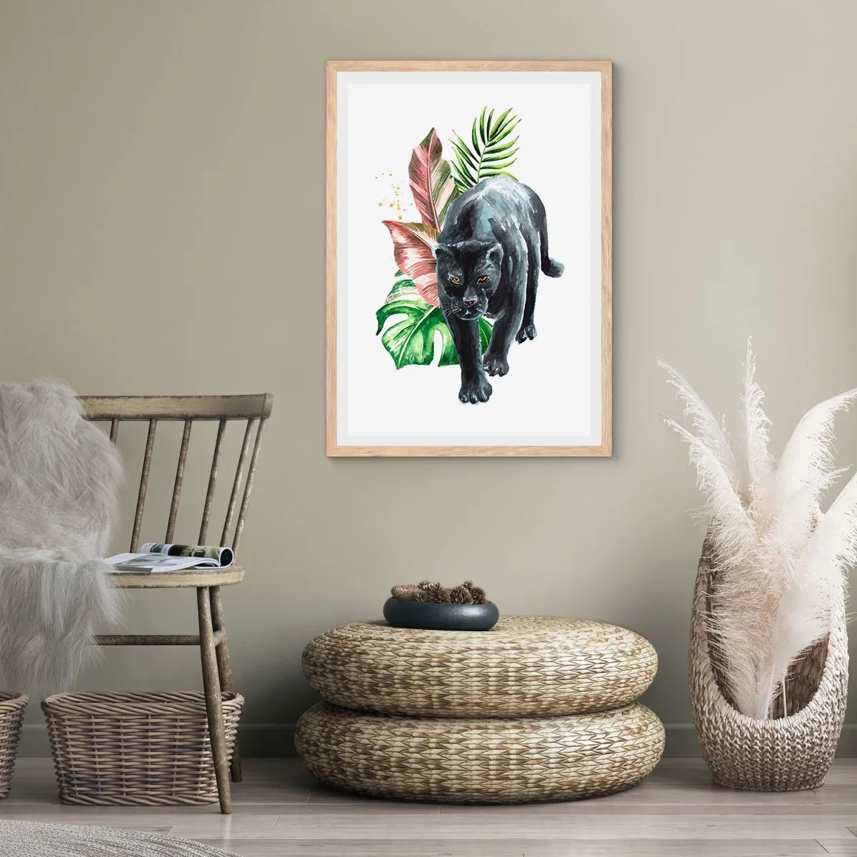 Poster in einem Rahmen aus heller Eiche - Wildheit des Herzens - 50x70 cm