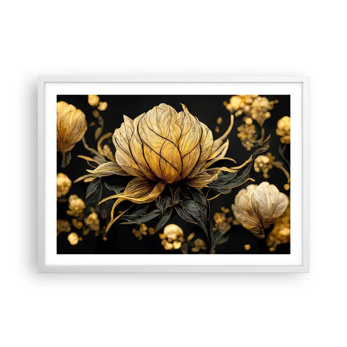 Poster in einem weißen Rahmen - Subtile Zerbrechlichkeit - 70x50 cm