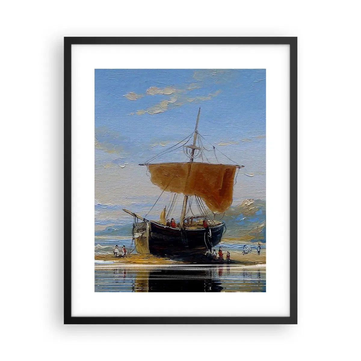 Poster in einem schwarzem Rahmen - Wasser, Land, Luft - 40x50 cm