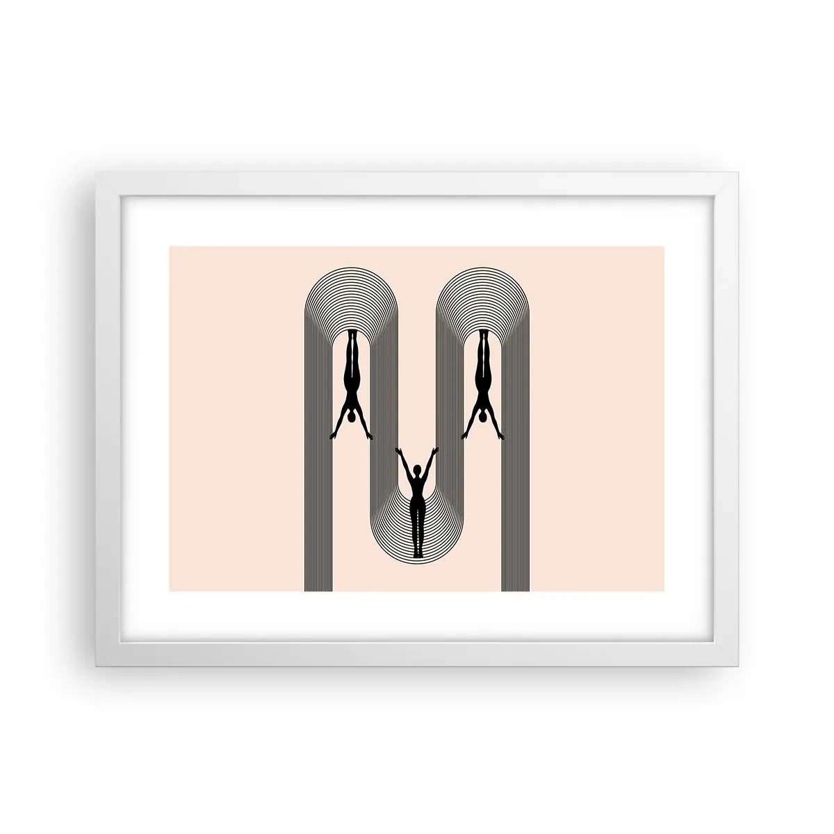 Poster in einem weißen Rahmen - Verkehrt herum - 40x30 cm