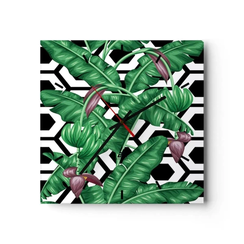 Wanduhr - Glasuhr - Von Natur aus eine symmetrische Komposition - 40x40 cm