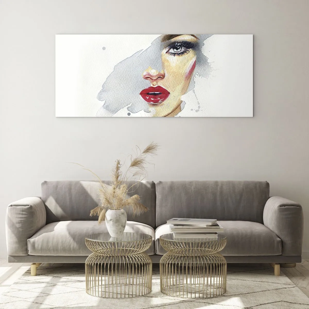 Glasbild - Bild auf glas - Abspiegeln in einem Wassertropfen - 100x40 cm