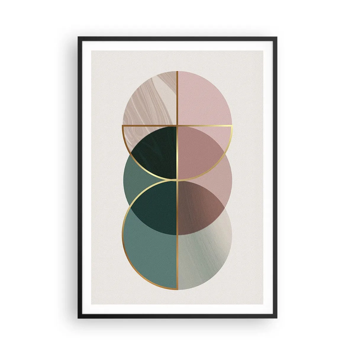 Poster in einem schwarzem Rahmen - Ein Rad hinter dem anderen… - 70x100 cm