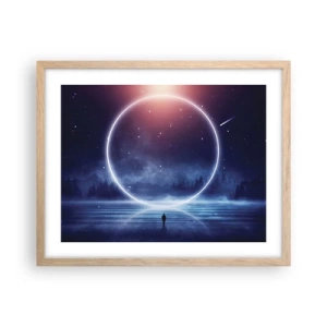 Poster in einem Rahmen aus heller Eiche - Sie sind schon da ... - 50x40 cm