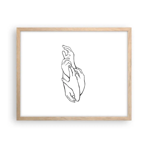 Poster in einem Rahmen aus heller Eiche - Gute Geste - 50x40 cm