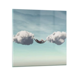 Glasbild - Bild auf glas - Die Behaglichkeit des Augenblicks - 30x30 cm