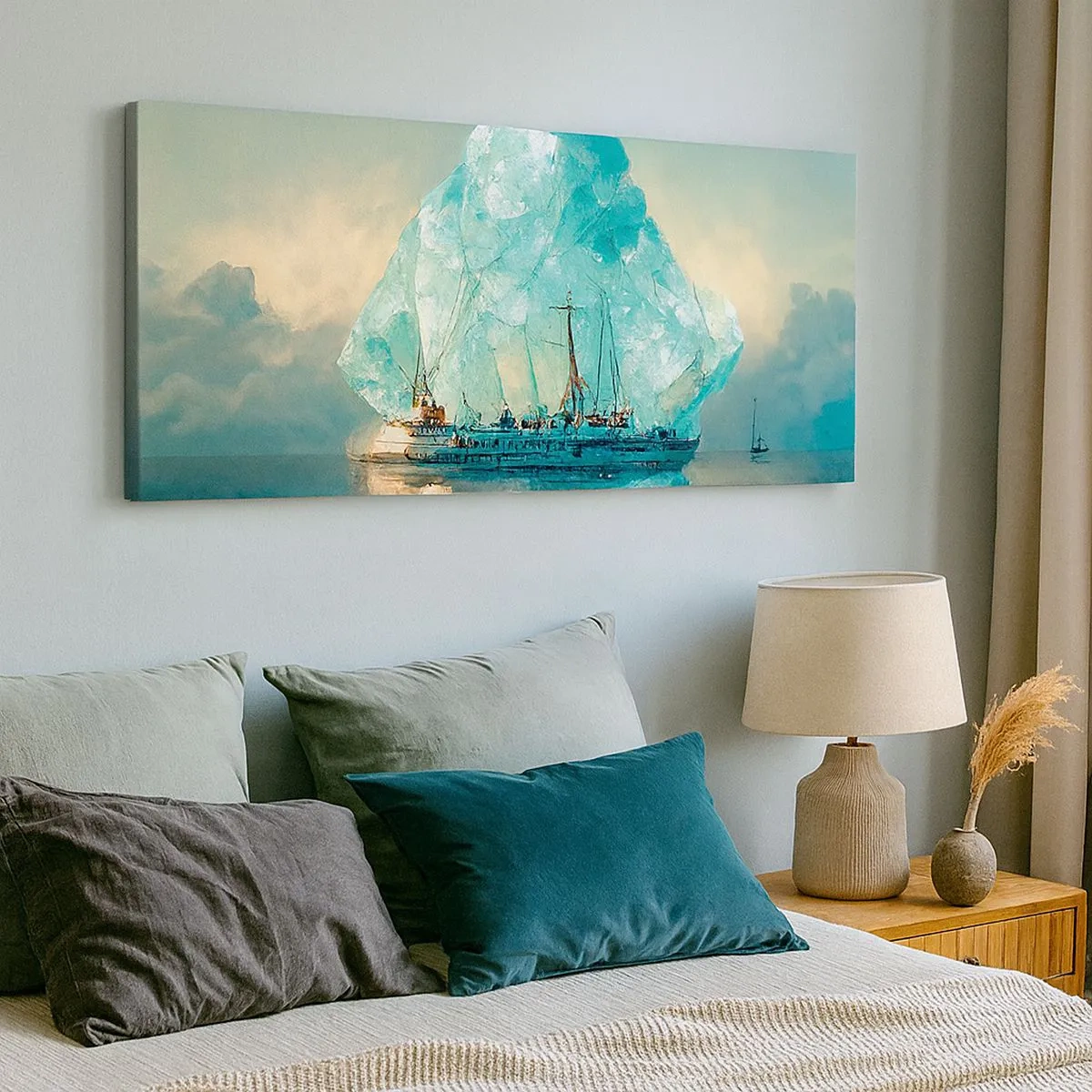 Bild auf Leinwand - Leinwandbild - Arktischer Diamant - 100x40 cm