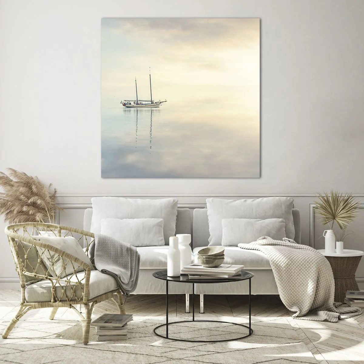 Glasbild - Bild auf glas - Im Meer der Stille - 60x60 cm