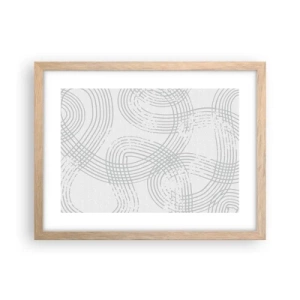 Poster in einem Rahmen aus heller Eiche - Es gibt keinen einfachen Weg - 40x30 cm