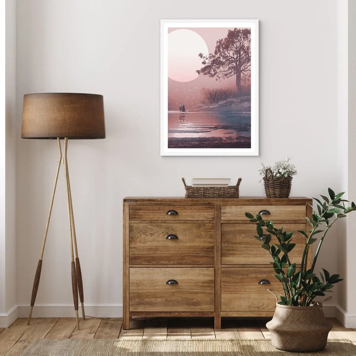 Poster in einem weißen Rahmen - Wunder der Nacht - 70x100 cm