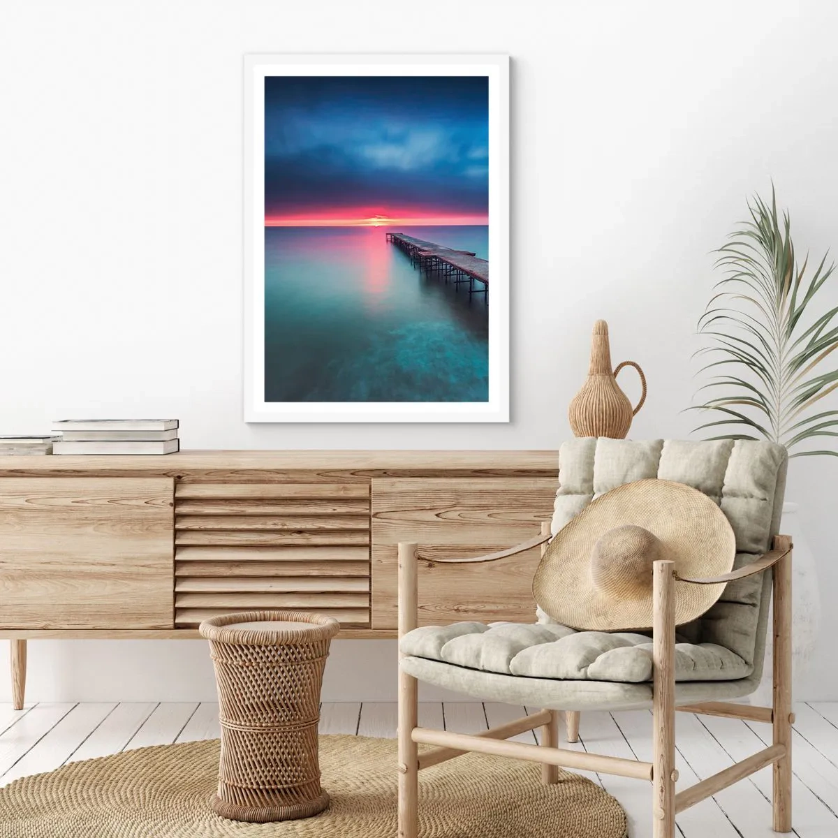 Poster in einem weißen Rahmen - Zwischen Himmel und Erde - 61x91 cm