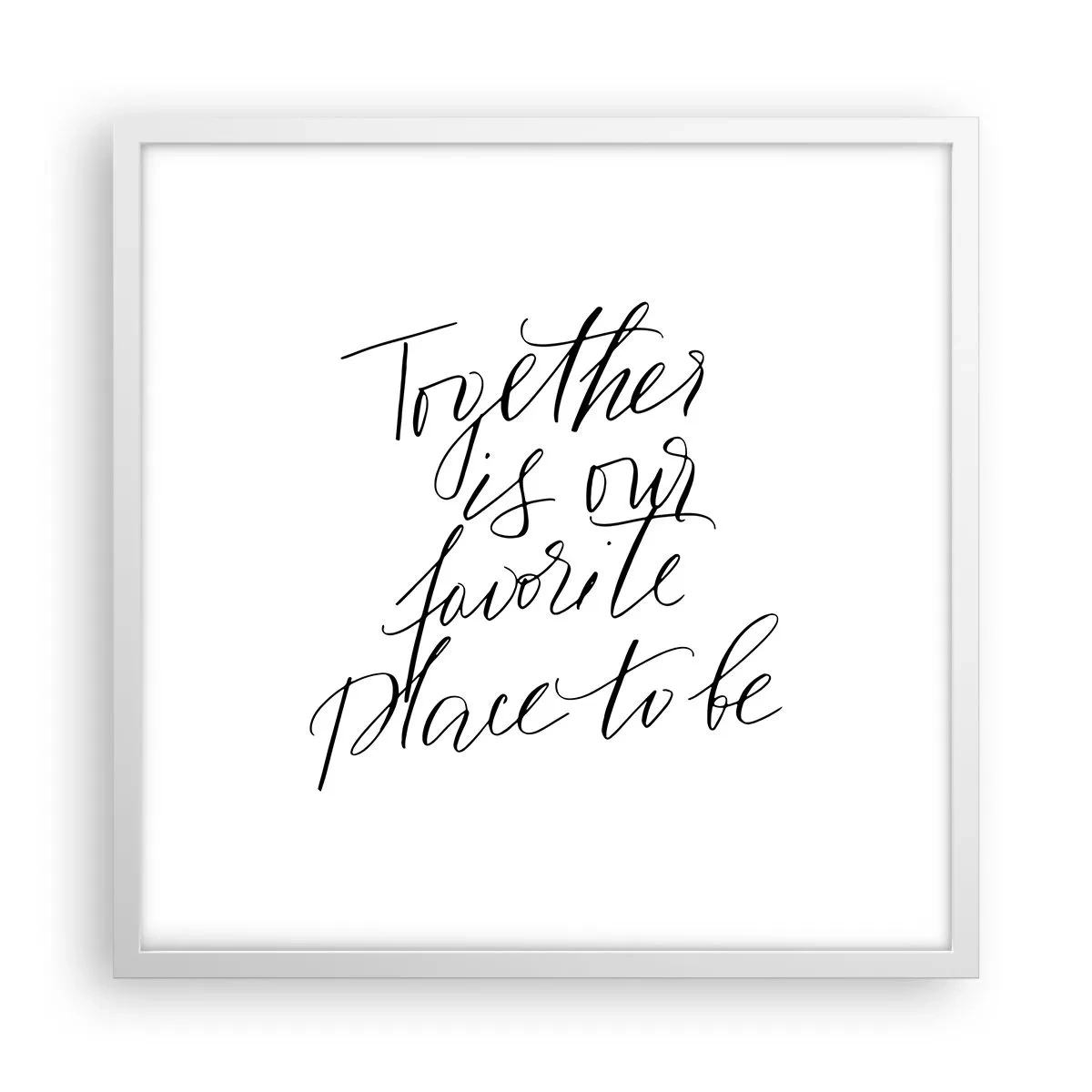 Poster in einem weißen Rahmen - Fühlst du das auch? - 50x50 cm