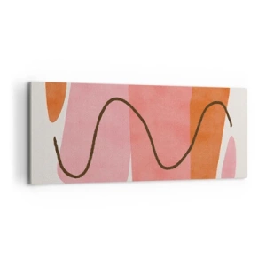 Bild auf Leinwand - Leinwandbild - Sanfte Bewegung der Formen - 100x40 cm