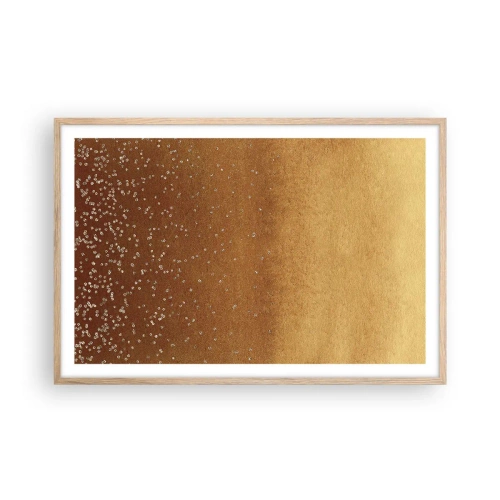 Poster in einem Rahmen aus heller Eiche - Die Geburt des Lichts - 91x61 cm